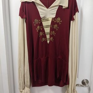 Men's Size Medium Pirate Shirt Halloween Costume.